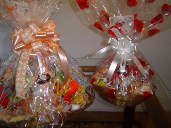 Cesta de café da manhã tradição